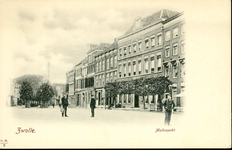 5309 PBKR2166 Gezicht op de noordzijde van de Grote Markt en de Melkmarkt, 1905. Grote Markt 11: hotel Het ...