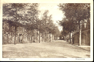 5603 PBKR1095 Groeneweg, ca. 1920. Uiterst rechts de Van Haersoltehuizen., 1920-00-00