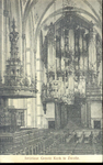 5623 PBKR1653 Grote Kerk, interieur 1916. Interieur met kerkbanken en zicht op preekstoel en orgel., 1916-00-00
