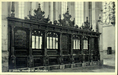 5802 PBKR1689 Grote Kerk, interieur ca. 1935.Koorhek, vervaardigd in 1597 door Swier Kistemaker., 1930-00-00
