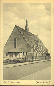 5844 PBKR2272 De NH Jeruzalemkerk vanuit het zuidoosten, vanaf de Molenweg. De kerk werd gebouwd in de jaren 1932-1933, ...