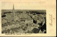 5904 PBKR0013 De Melkmarkt en de Diezerstraat. Links de R.K. Sint-Michaelskerk aan de Roggenstraat, ca. 1900., 1892-00-00