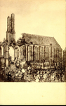 6611 PBKR1252 De ruine van de toren van de Grote Kerk na de storm van 16 december 1682 (naar een schilderij door Jan ...