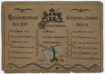 215 -TP001098 Lijst met namen van de schepenen van de stad Zwolle in 1802. Burgemeesteren Schepenen en Raaden der stad ...