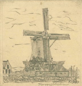 427 -TP000068 Oliemolen De Passiebloem aan de Vondelkade te Zwolle., 1939