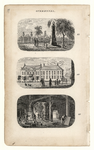 503 -TP000113 Drie afbeeldingen op één blad: 43 Grafmonument van dichter Rhijnvis Feith (1753-1824) op de Algemene ...