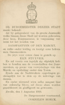 633 -TP000175 Pamflet uit 1913 waarop een vergunning wordt afgekondigd. DE BURGEMEESTER DEEZER STADT maakt bekend: / ...