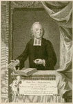 877 -TP000315 Portret van Johannes Jacobus Serrurier, predikant te Zwolle 1755-1767, ter halver lijve van voren, ...
