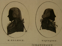 922 -TP000323-B Silhouet portretten van leden van de Nationale Vergadering van 1796-1797, zes vertegenwoordigers van ...