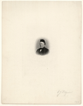 934 -TP000337 Portret van E.J. Potgieter, borstbeeld naar links, met kalotje op het hoofd.