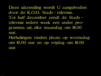 207 BB08653 Uitzendband van Kabelomroep Deventer (KOD) van december 1991 - Thema-uitzending: terugblik actie Deventer ...