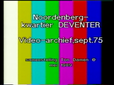 583 BB10819 Video-archief Noordenbergkwartier door Ton Damen en Jos van Cuyk, beelden van de ondertekening van de ...