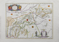 5 Comitatus Bentheim et Steinfurt Kaart met titel linksboven in cartouche met wapenschilden van Bentheim en Steinfurt. ...