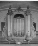 67581 Afbeelding van het nieuwe orgel van het Kerkgebouw van de Doopsgezinde Gemeente (Oudegracht 270) te Utrecht; ...
