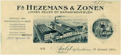 252125 Fa. Hezemans & Zonen Linnen Pellen en Damastweverijen, 1930 - 1934
