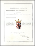 284-A De Hoge Raad Van Adel, Oorkonde betreffende het verlenen van een gemeentewapen aan de gemeente Heerlen op 26 ...