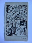 507-0657 Zwart-wit tekening 'Vita Christi'.