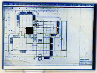 507-1129 Plattegrond (blauwdruk) AZM kantoorgebouw,