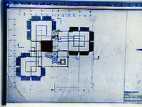507-1130 Plattegrond (blauwdruk) AZM kantoorgebouw,