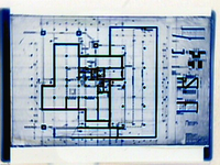 507-1380 Plattegrond (blauwdruk) AZM kantoorgebouw,