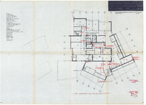 507-1486 Plan tweede verdieping hoofdbureau van politie te Kerkrade, 1 december 1976