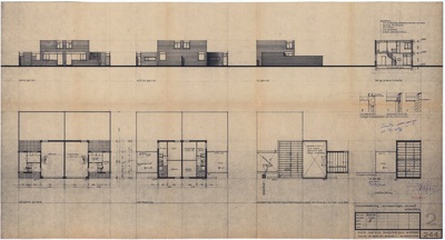507-1697 Bestektekening patiowoningen plan 't Eikske II Schaesberg, 25 juni 1969