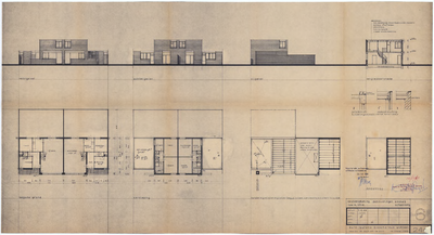 507-1802 Bestektekening patiowoningen plan 't Eikske II Schaesberg, type B, 7 oktober 1969
