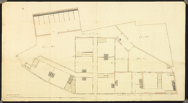 391 Tekening van de plattegrond van een ontwerp voor een gendarmeriekazerne, 01-01-1813 - 31-12-1813