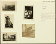 230 5 foto's:a. Zicht op de stokerij van de koolgasfabriek, cokesverdeelhuis, kolenopslag en kolentransportbaan (de ...