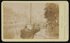 1821 -10 Amsterdam, Brouwersgracht met schip., 01-01-1860 - 01-01-1870