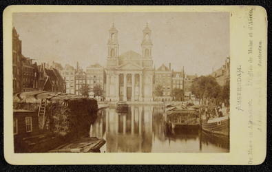 1821 -7 Amsterdam, de Leprozengracht gezien richting de Mozes en Aäronkerk., 01-01-1860 - 01-01-1880
