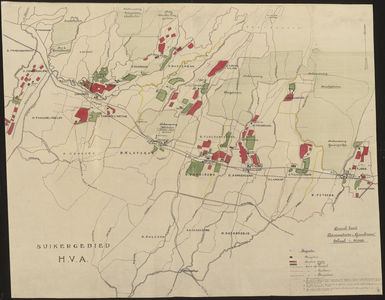 4061 Areaalkaart Administratie Gambirono Bijgehouden tot 1956, 28-09-1955