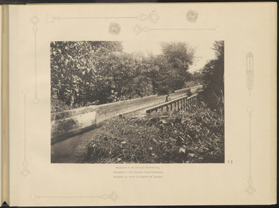 5100 -0057 Een aquaduct in de irrigatiewerken van Dampar, 1894 - 1909