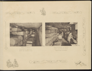 5100 -0080 Opgestapelde balen tabak in de tabakspakhuizen van de firma A. van Hoboken & Co, 1900 - 1909