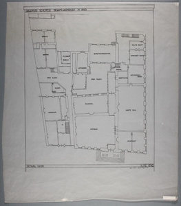 254 Raadhuis, begane grondplan in 1863 (14 mei 1930) copie 1980, 1930-05-14