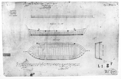 12335 Tekening behorende bij aanbesteding: maken van een brugschip., 1857-01-01