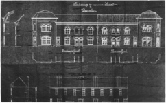 1694 Foto van bouwtekening 1904 - 903. Renovatie complex '' Kraton'' 1904 door Ver. tot verbetering der Woningtoestand ...