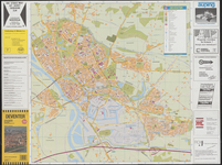 151 Deventer, stadsplattegrond Stadsplattegrond Deventer, Falkplan. Gekleurde plattegrond met wegen en openbare ...