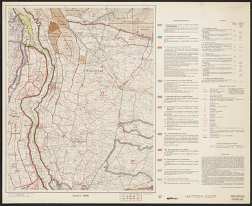 155 Waterstaatskaart van Nederland - Hattem oost kaart 27 Kaart afwateringsgebieden Deventer-Zwolle. Topografische ...