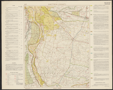 156 Waterstaatskaart - Hattem oost kaart 27 Kaart afwateringsgebied tussen Deventer en Zwolle. Topografische kaart ...