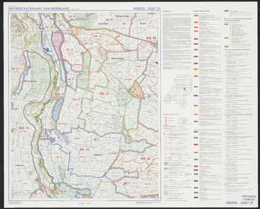 157 Waterstaatskaart van Nederland 5e editie - Heerde oost kaart 27 Kaart afwateringsgebieden Deventer-Zwolle. ...