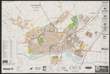 27 Plattegrond Deventer en omstreken Plattegrond van Deventer en omgeving. Fraai gekleurde kaart van stad Deventer met ...