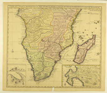 368 Carte de l'Afrique Meridionale ou Pays entre la Ligne & Le Cap de Bonne Esperance et l'Isle de Madagascar Kaart van ...