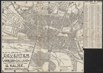 57 Plattegrond van Deventer Plattegrond Deventer voor 2 w.o. centrum en vooroorlogse uitbreidingen m.n. van wegen en ...