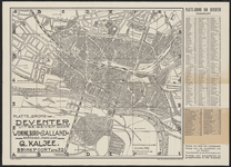 68 Plattegrond van Deventer Plattegrond van Deventer. Centrum en uitbreidingen rond wo 2 met namen van wegen en ...