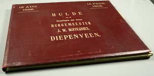 55 Losbladig album (1895-1908). Aangeboden aan Burgemeester Doffegnies (van Diepenveen) bij zijn 12,5 jarig ...