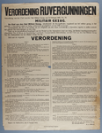 20 Letteraffiche van de Chef van den Staf Militair Gezag en Generaal Majoor H.J. Kruls, betreffende het verbod van ...