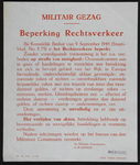 35 Letteraffiche in rode letters, van de Militaire Commissaris in de provincie Overijssel, dat bij koninklijk besluit ...