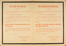70003 Letteraffiche waarin de grimmige sfeer van de oorlog duidelijk wordt. Aanvankelijk probeerden de Duitsers ...