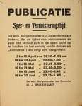 70015 Letteraffiche ten tijde van de bevrijding over sper- en verduisteringstijd., 1945-04-01